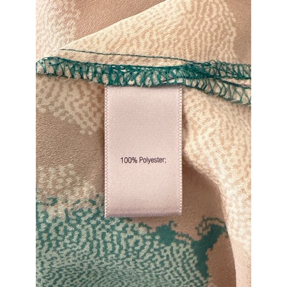 Jennifer Lopez Womens Abstract Print Polyester Blouse With 3/4 Sleeves Large Mul - Picture 5 of 6